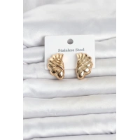 316L Çelik Gold Renk Vintage Model Kadın Küpe