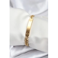 316L Çelik Gold Renk Yazı Yazmaya Uygun Kadın Bileklik