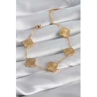 316L Çelik Gold Renk Yonca Model İşleme Detay Kadın Bileklik