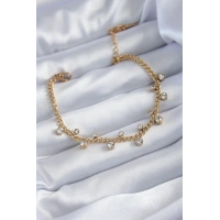 316L Çelik Gold Renk Burgu Zincir Model Kadın Bileklik