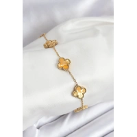 316L Çelik Gold Zincir Sarı Yonca Bileklik