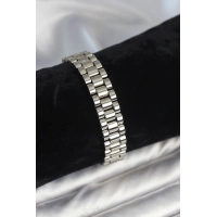 316L Çelik Gümüş Renk 12 mm Kalınlık Erkek Bileklik