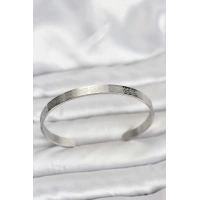 316L Çelik Gümüş Renk Ayetel Kürsi Yazılı Bileklik