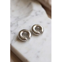 316L Çelik Gümüş Renk Çiftli Earcuff Küpe