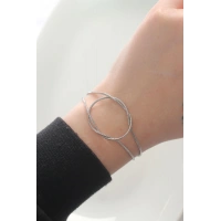 316L Çelik Gümüş Renk Düğüm Model Bileklik