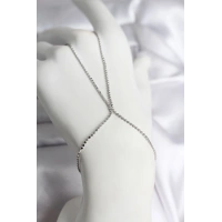 316L Çelik Gümüş Renk Ezme Zincir Model Kadın Şahmeran