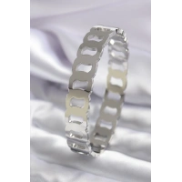 316L Çelik Gümüş Renk Geçme Halka Model Kadın Kelepçe