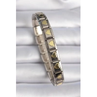 316L Çelik Gümüş Renk Gold Kalp İşleme Nomination Charm Bileklik