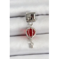 316L Çelik Gümüş Renk Kırmızı Uçan Balon Model Nomination Charm