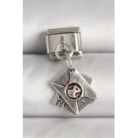 316L Çelik Gümüş Renk Mektup Model Nomination Charm