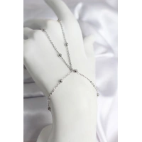 316L Çelik Gümüş Renk Topçuk Zincir Model Kadın Şahmeran