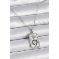 316L Çelik Gümüş Renk Zincir Akrep Burcu Zirkon Taşlı Kadın Kolye