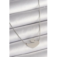 316L Çelik Gümüş Renk Zincir Kuğu Model Kadın Kolye