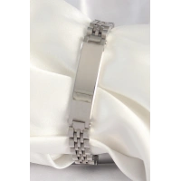 316L Çelik Gümüş Renk Zincir Künye Model Erkek Bileklik