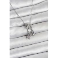 316L Çelik Gümüş Zirkon Taşlı Deniz Tema Charmlı Kadın Kolye