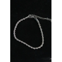 316L Çelik Halat Model Gümüş Renk Erkek Bileklik