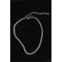 316L Çelik İnce Klasik Model Gümüş Renk Erkek Bileklik