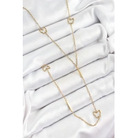 316L Çelik Kelebek Figürlü Y Model Gold Renk Kadın Kolye