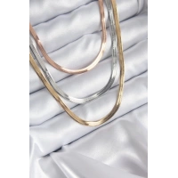 316L Çelik Mix Renk İtalyan Zincir Model Kadın Kolye