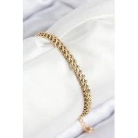 316L Çelik Örgü Zincir Model Gold Renk Kadın Bileklik