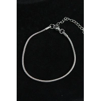 316L Çelik Oval İtalyan Model Gümüş Renk Erkek Bileklik