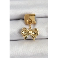316L Çelik Sallantılı Fiyonk Model Gold Renk Nomination Charm