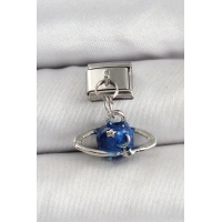 316L Çelik Sallantılı Satürn Model Gümüş Renk Nomination Charm