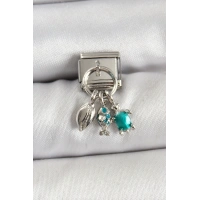 316L Çelik Sallantılı Zirkon Taşlı Deniz Temalı Çoklu Model Gümüş Renk Nomination Charm