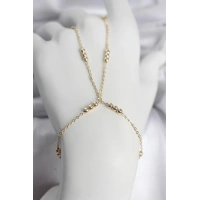 316L Çelik Top Zincirli Gold Renk Kadın Şahmeran