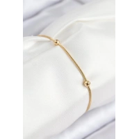 316L Çelik Topcuk Model Gold Renk Kadın Bileklik