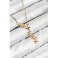 316L Çelik Yıldız Model Gold Renk Kadın Kolye