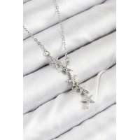 316L Çelik Yıldız Model Gümüş Renk Kadın Kolye