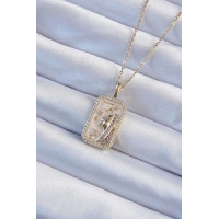 316L Çelik Zincir Altın Renk Zirkon Taşlı Yüz Figürlü Tarot Kolye