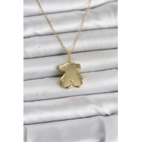 316L Çelik Zincir Gold Renk Ayıcık Model Açılabilir Kadın Kolye