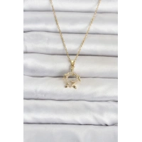 316L Çelik Zincir Gold Renk Caretta Caretta Model Kadın Kolye
