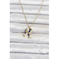 316L Çelik Zincir Gold Renk Dolphin Model Kadın Kolye