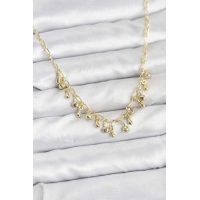 316L Çelik Zincir Gold Renk Kadın Kolye