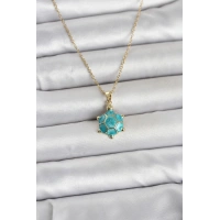 316L Çelik Zincir Gold Renk Kaplumbağa Model Kadın Kolye