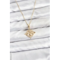 316L Çelik Zincir Gold Renk Sonsuzluk Model Zirkon Taşlı Kadın Kolye