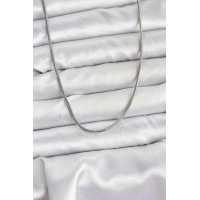 316L Çelik Zincir Gümüş Renk 60 cm Yılan Zincir Kadın Kolye