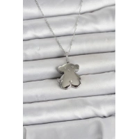 316L Çelik Zincir Gümüş Renk Ayıcık Model Açılabilir Kadın Kolye