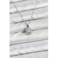 316L Çelik Zincir Gümüş Renk Baget Model Kadın Kolye