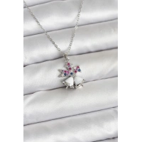 316L Çelik Zincir Gümüş Renk Chirtsmas Bell Model Yılbaşı Temalı Kadın Kolye