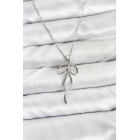 316L Çelik Zincir Gümüş Renk Fiyonk Model Kadın Kolye