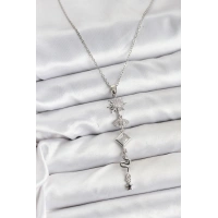 316L Çelik Zincir Gümüş Renk Güneş ve Enerji Model Kadın Y Kolye