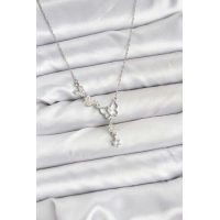 316L Çelik Zincir Gümüş Renk Kelebek Model Kadın Kolye