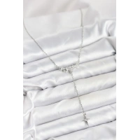 316L Çelik Zincir Gümüş Renk Yıldız Model Y Kadın Kolye