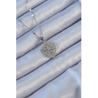 316L Çelik Zincir Gümüş Renk Zirkon Taşlı Kutup Yıldızı Kolye