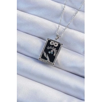 316L Çelik Zincir Gümüş Renk Zirkon Taşlı Sonsuzluk Figürlü Tarot Kolye