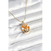 316L Çelik Zincir Kelebek Model Sanatsal Portre Kadın Kolye